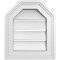 Ekena Millwork Octagonal Top Surface Mount PVC Gable Vent w/ 2"W x 1-1/2"P Brickmould Frame, 12"W x 14"H GVPOT12X1402SF - alternate 1